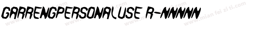 GARRENGPERSONALUSE R字体转换